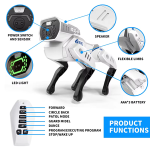 Hengyue LS A0310 <span class=keywords><strong>Jouet</strong></span> éducatif interactif, robot chien de simulation d'intelligence artificielle, chiot télécommandé, fonctionne sur piles, chien électronique chantant - Product Image 6