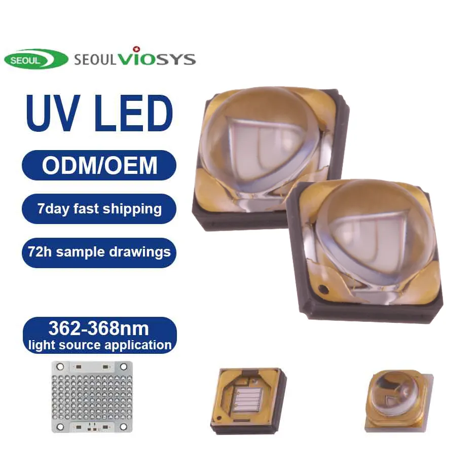 Seoul Viosys High Power UV Printing Coating Adhesive Dental Curing SVC SMD 3535 360nm 370nm UVV LED