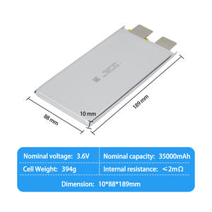 폴리머 리튬 이온 배터리 리포 35000mAh 7c 셀 리포 배터리 3.7v 파우치 배터리 3.6v 35ah 고체 배터리 - Product Image 2