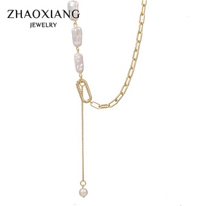 Fábrica forma Irregular perla agua dulce Diseño Acero Inoxidable mujeres novia encantos joyería accesorios de moda - Product Image 6