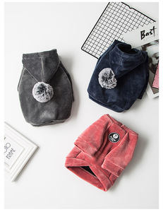 Vêtements pour chiens en coton écologique imprimé automne-hiver, Teddy, Bichon, Pomeranian, Bouledogue français, taille L, sweat-shirt, vente en gros - Product Image 3