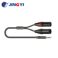 Câble adaptateur audio de style Y avec connecteur RCA 6,35 mm TRS-2x XLR mâle de longueur personnalisée pour amplificateur, haut-parleur, mixeur