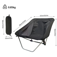 Chaise de plage pliable compacte et légère, chaise de camping portable à dossier bas pour activités de plein air