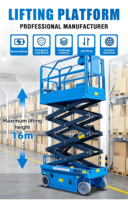 Plateforme élévatrice à ciseaux électrique robuste professionnelle mobile 10m, élévateur à ciseaux pour marchandises stationnaire