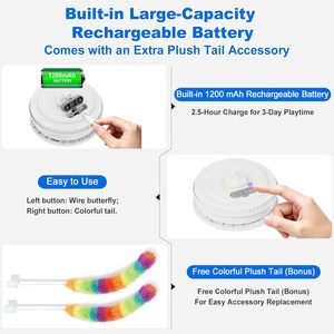Gioco Interattivo 2 in 1 Nascondino ed Esercizio per Gatti, Miglior Giocattolo in Poliestere Blu per Gatti da Interno - Product Image 2