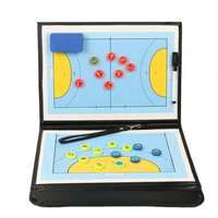 Tableau tactique de handball magnétique pliable avec marqueur, effaceur et poignée de transport