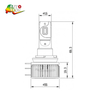Phares avant LED haute intensité H15B 70W DC12V 6500K CSP, ampoules de remplacement avec ajustement universel