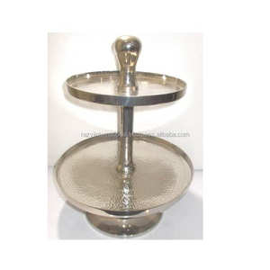 ที่ตั้งเค้กโลหะ2ชั้นรูปหัวใจสำหรับเสิร์ฟคัพเค้กอุปกรณ์ทำเค้กสุดหรู - Product Image 5