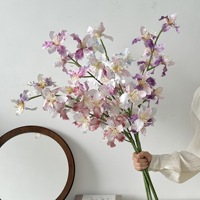Arche florale de mariage à 9 têtes en soie artificielle style japonais pour salles de cérémonie à haut plafond