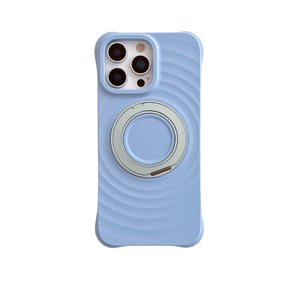 Funda de Silicona Líquida con Diseño de Ondas al Estilo Coreano para Apple iPhone 14 15 16 17 Pro Max, con Soporte Magnético y Agarre para Teléfono - Product Image 5