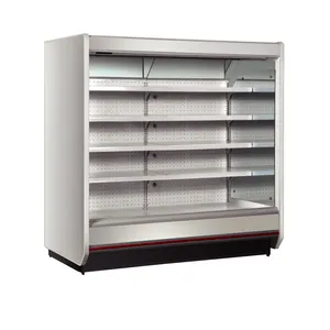 カスタマイズされたスーパーマーケットのオープンチラー業務用冷蔵庫と冷凍庫