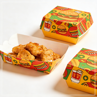 Boîte à snacks jetable pour frites, anneaux d'oignon, tendres de poulet, poulet pop-corn, nuggets de poulet - Emballage de snacks en gros