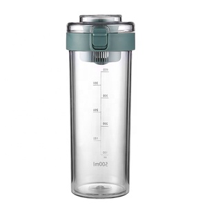 LUCKYS Clear Transparent Wholesale Customized Promotional Juice 500ml BPA Free Plastic Water Bottle with Scale