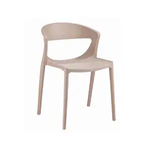 免费样品19毫米管黑色拟合硬件舒适放松设计咖啡厅休闲面料在现代紫色塑料椅子椅子