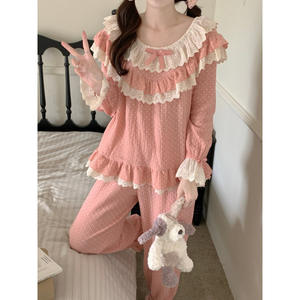 Vêtement d'extérieur en dentelle lourde douce de style princesse rétro en coton <span class=keywords><strong>double</strong></span> fil, quatre saisons, de Corée du Sud - Product Image 6