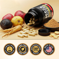 Capsules de Maca OEM à Marque Privée : Extrait Naturel de Ginseng Coréen Panax et Racine de Maca Noire, Rouge, Jaune pour le Soutien de l'Humeur et l'Énergie