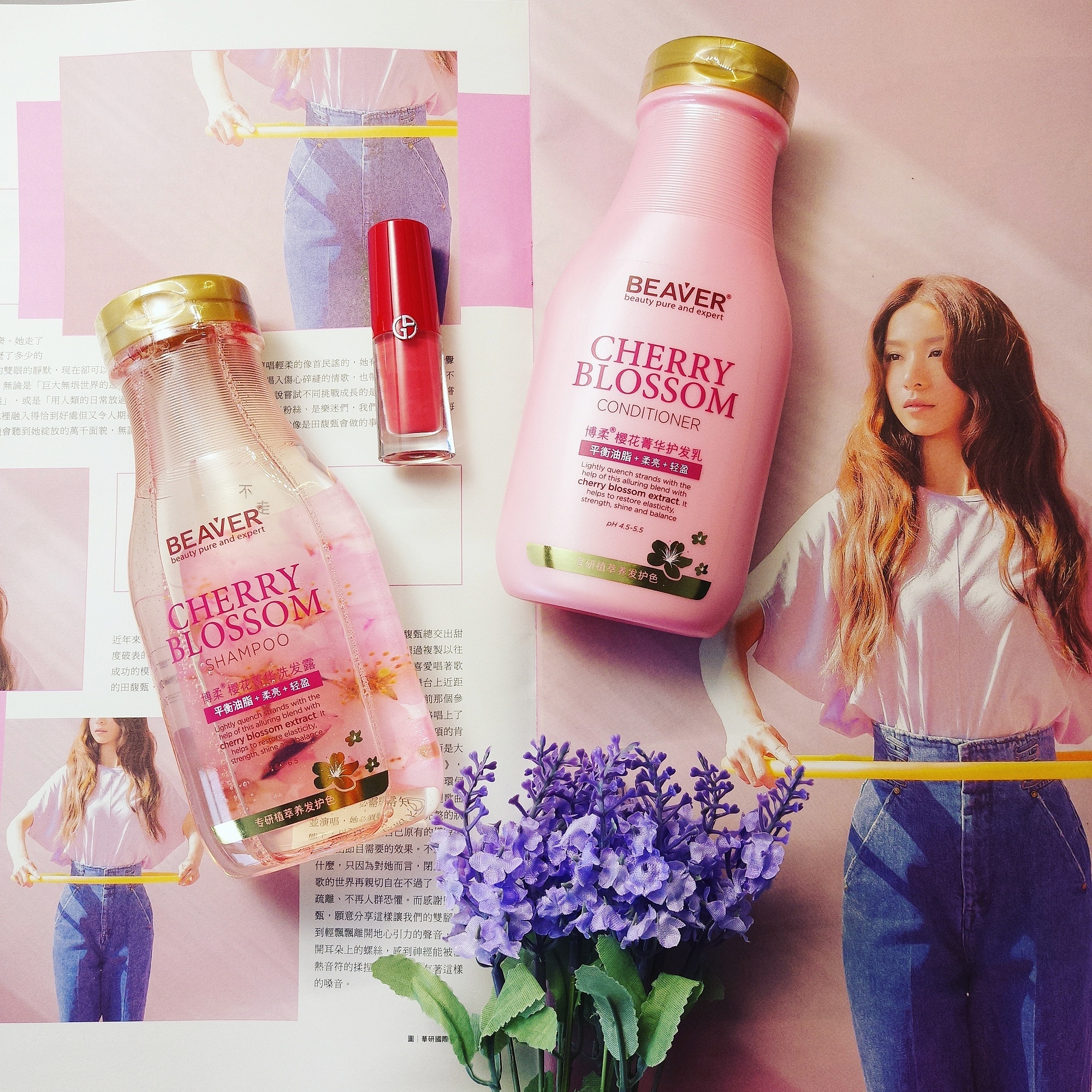 BEAVER hot selling Brand Herbal Line Cherry Blossom Shampoo Volumizing