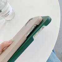 Étui de protection intégrale en cuir PU de haute qualité à motif litchi 360° pour 16/XR/12/11 Pro Max/13/14/15/17 - Fabriqué à Guangdong