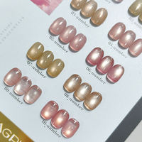 MIMAGPIE – Kit de vernis à ongles gel vegan effet œil de chat, 10 couleurs nude, sans HEMA, rose naturel, neutre, scintillant, velours, magnétique