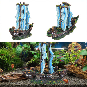 Adorno de Acuario, barco hundido, pez naufragio, decoración de Acuario, naufragio - Product Image 2