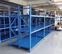 Étagères d'entrepôt en acier laminé à froid durables, directement de l'usine, de taille moyenne, avec niveaux réglables et personnalisables pour les entrepôts
