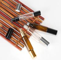 Flacon de parfum double tête 10 ml en gros, vaporisateur et roll-on 2-en-1, flacon en verre à bille pour sous-conditionnement, échantillon gratuit