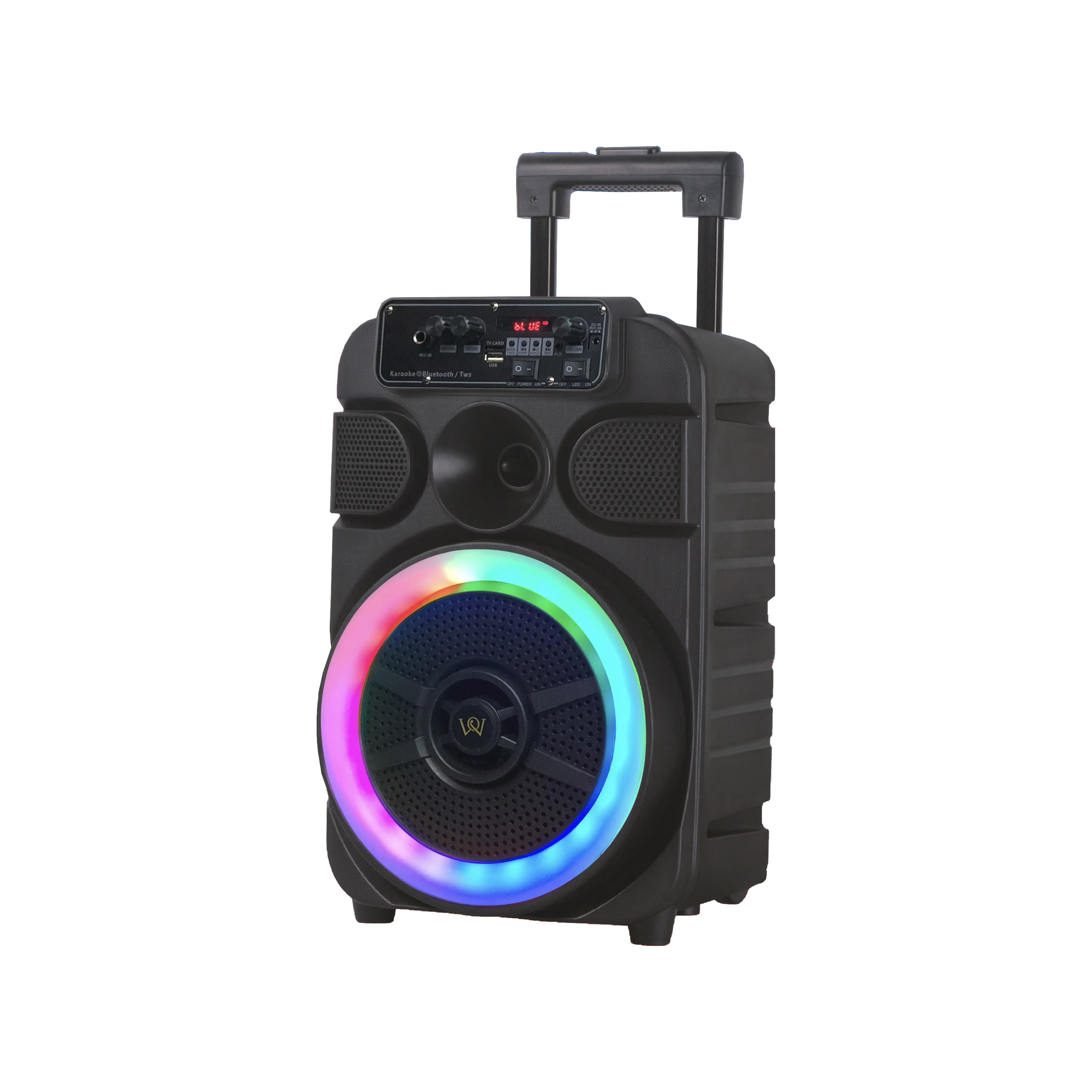 Reproductor Multimedia para DJ, WJQ-2208 LED de 8 pulgadas con micrófono inalámbrico