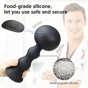 Venta caliente adultos juguetes anales de silicona Control remoto masajeador de próstata enorme Butt Plug expansión inflable Anal Plug - Product Image 4