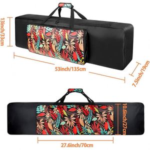 Échantillon gratuit : Housse de transport pour clavier 61 touches en tissu 420D rembourrée avec poignée et bandoulière réglable - Product Image 2