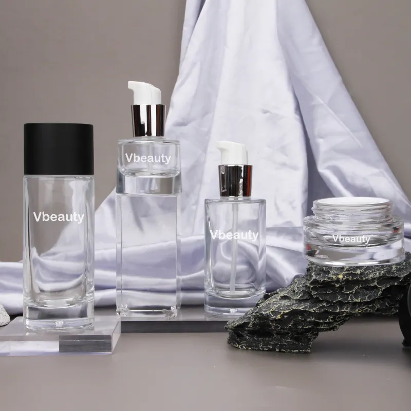 Toptan yeni trendler 120ml kalın alt Serum uçucu yağ çevre dostu Grad cam şişe ile vidalı kapak