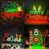 Bande lumineuse LED néon 3D « Joyeux Noël » en écriture cursive, alimentée par USB, pour décorations de fêtes et événements.