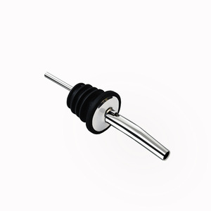 Boquilla para vino de acero inoxidable con tapa negra, tapón para botella de 25 mm de diámetro para verter vino y cócteles - Product Image 2