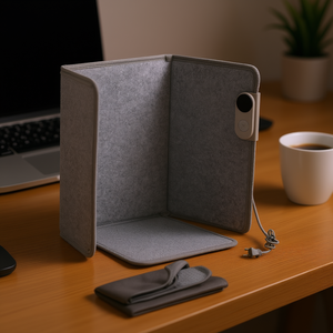 Calentador de Pies Eléctrico Portátil, Plegable, para Escritorio, 280W, Silencioso, con Temporizador, para Uso en Casa u Oficina, Material de Poliéster - Product Image 2