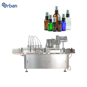 PLC control automatic 10-100ml plastic bottle liquid spray filling machine