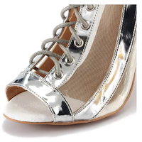 Chaussures de danse latine, salsa, tango, jazz pour femmes, en cuir PU noir confortable, semelle extérieure en daim, doublure en coton, OEM, vente chaude