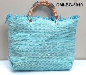 Sac à main en perles de jute naturel fait à la main pour femme élégante accessoire de mode polyvalent pour une utilisation en extérieur - Product Image 4