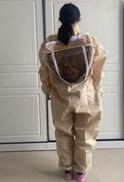 Nouvelle combinaison de protection légère pour apiculteur 2026, couleur abricot, en polyester-coton, sans gants, tailles XL XXL (1 pièce)