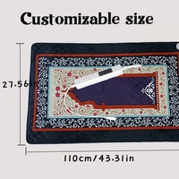 Tapis de prière portable personnalisé de forme carrée, style persan moderne, chauffé au graphène, tissé à la main, pour la maison musulmane