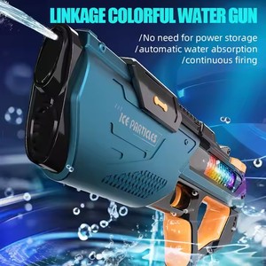 Pistolet à eau électrique en plastique grande capacité avec lumières colorées, absorption automatique de l'eau, jeux de plein air, jouets pour enfants - Product Image 2