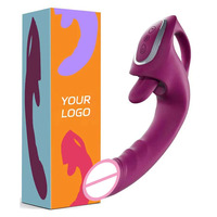 G-Punkt-Vibrator mit Leckzunge, Klitoris-Stimulator, Wasserdichtes Sexspielzeug für Frauen