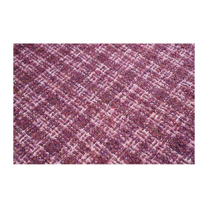 Tela Tweed de Primera Calidad Hecha en Corea, Color Borgoña y Rosa Pálido, Tejido Metálico de Lujo, OEM y ODM, Textil Tejido Personalizado - Product Image 2