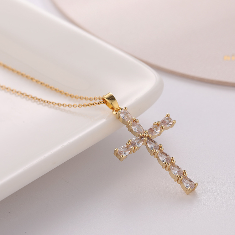 Argento Sterling Alto Lucidato Intagliato Croce Ciondolo/Ciondolo