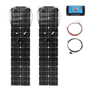 Grenzüberschreitend Beliebtes 50W*2 Flexibles Komplett Schwarzes 22,5% Effizienz 210mmx210mm Solarmodul Photovoltaik-Stromerzeugungsset - Product Image 5