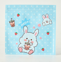 Sacs refermables personnalisés avec des motifs de dessins animés mignons, petites pochettes en mylar pour l'emballage de biscuits, de bonbons et de bijoux