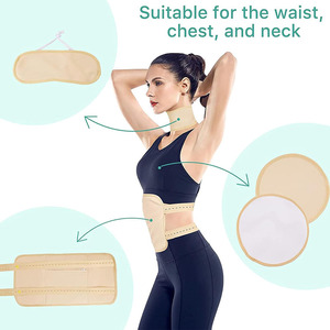 Compresse réutilisable à l'huile de ricin pour la taille, le cou et la poitrine, avec sangle élastique réglable et fermeture éclair - Product Image 4