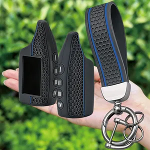 Guscio Protettivo in Silicone per Chiave Auto con Allarme <span class=keywords><strong>Scher</strong></span>-Khan Magicar 5 6, Telecomando LCD, Portachiavi, Compatibile con <span class=keywords><strong>Scher</strong></span> Khan M5 M6 M902F M903F - Product Image 4