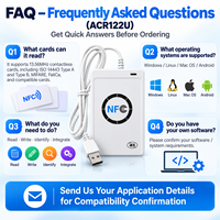 Lecteur-graveur de cartes intelligentes NFC RFID sans contact USB ACR122 pour le contrôle d'accès
