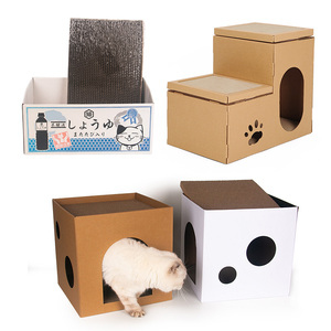 Oem 2 Vloeren Opvouwbare Wandmontage Kat Huis Vervangbare Board Krabpalen Board Golfdocument Kat Scratcher Post - Product Image 6