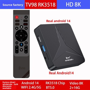 กล่องรับสัญญาณทีวี TV98 RK3518 ATV ระบบ Android 14 แท้ ชิปประมวลผล Quad-core รองรับความละเอียด 8K พร้อม <span class=keywords><strong>WiFi</strong></span> 5.0 และ Dual-Band สำหรับการค้าต่างประเทศ รุ่น X96Q - Product Image 5