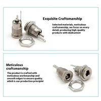 Offre Spéciale DC099 5.5mm X 2.1mm prise d'alimentation cc prise femelle connecteur de montage sur panneau métal DC-099 trou ouvert 11MM